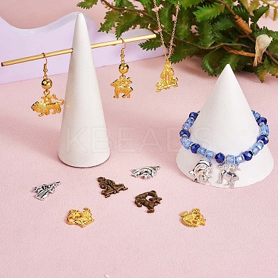 48Pcs Constellation Charm Pendant Twelve Zodiac Sign Pendants Alloy Charm for Jewelry Necklace Bracelet Earring Making Crafts JX340A-1