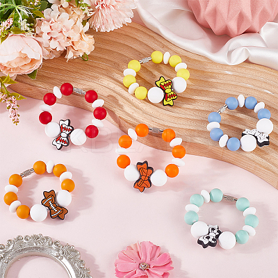 6Pcs Silicone Wine Glass Charms HJEW-SC00131-1