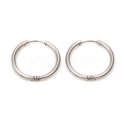 Tarnish Resistant 201 Stainless Steel Huggie Hoop Earrings LS-EJEW-L250-01K-P-1