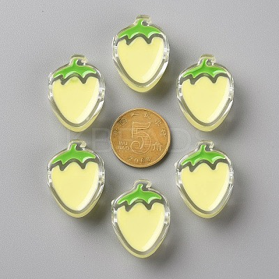Transparent Enamel Acrylic Beads X1-TACR-S155-003B-1
