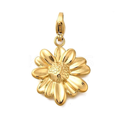 Sunflower 304 Stainless Steel Pendant Decorations STAS-R159-31G-1