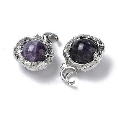 Natural Amethyst Pendants G-A298-02P-08-1