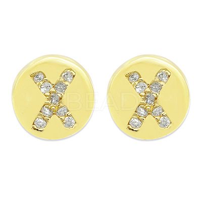 Brass Micro Pave Clear Cubic Zirconia Beads KK-T030-LA843-XX3-1