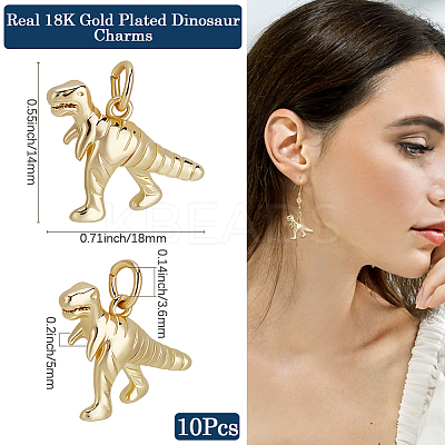 10Pcs Rack Plating Brass Pendants KK-BBC0017-14-1