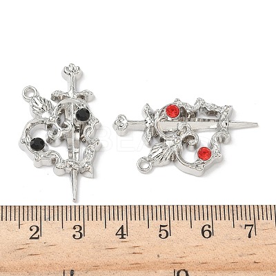Alloy Rhinestone Pendants FIND-L023-07P-1