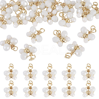 20Pcs Glass Pendants PALLOY-TAC0214-1
