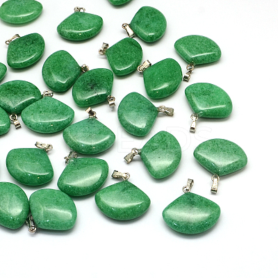 Fan Natural & Synthetic Mixed Stone Pendants G-Q358-M-1