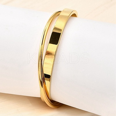 304 Stainless Steel Bangles BJEW-V004-01G-1