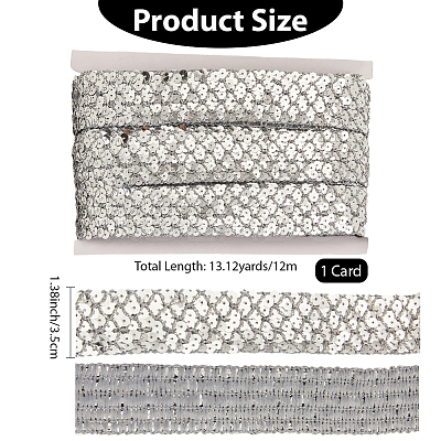 Polyester with PT Paillette Lace Trim Ribbon OCOR-WH20073-01C-1