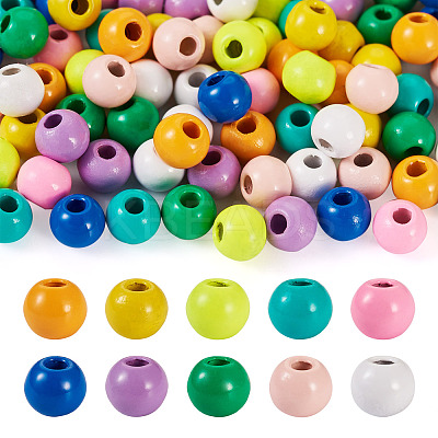 100Pcs 10 Colors Spray Painted Alloy Beads FIND-TA0003-08-1