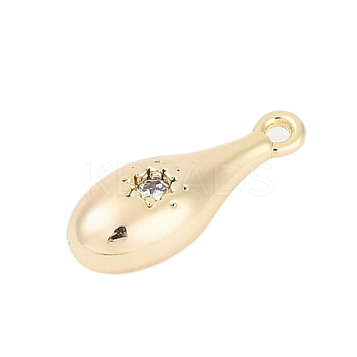 Brass Micro Pave Cubic Zirconia Pendants LS-ZIRC-P122-03B-G-1