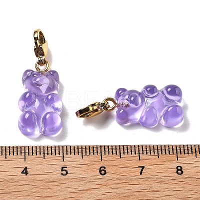 Bear Resin Pendant Decorations STAS-M092-01G-06-1