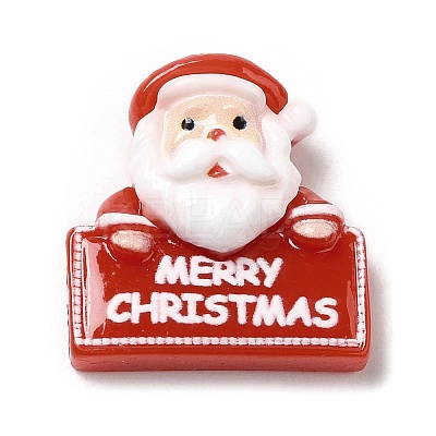 Christmas Theme Opaque Resin Cabochons RESI-E043-01C-1