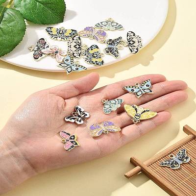 24Pcs 12 Styles Alloy Enamel Pendants ENAM-FS0001-94-1