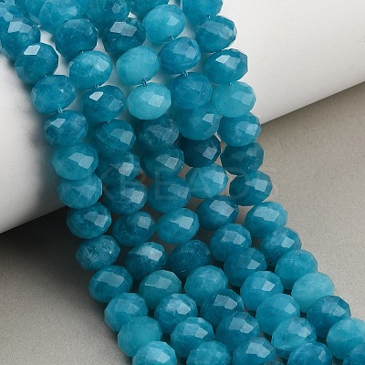 Faceted Dyed Natural White Jade Beads Strands GG-CBAE966-01B-N-1