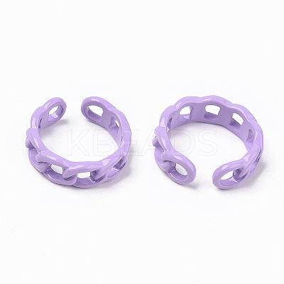 Spray Painted Alloy Cuff Rings LS-X-RJEW-T011-29C-RS-1