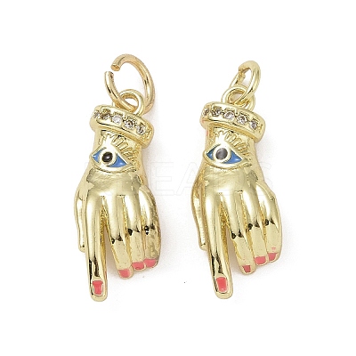 Brass Micro Pave Cubic Zirconia Pendants KK-L209-077G-01-1