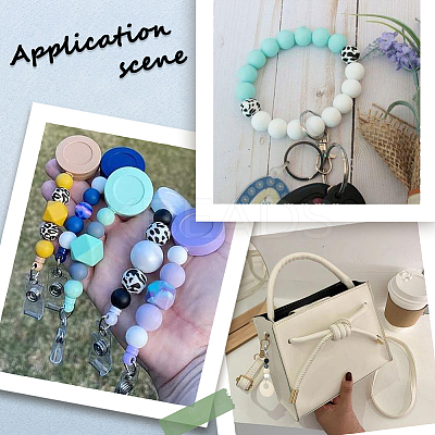 DIY Silicone Beads Bulk Pendant Bracelet Making Kit DIY-SC0024-67-1