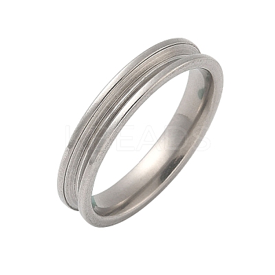 304 Stainless Steel Grooved Ring Settings STAS-D151-01C-P-1