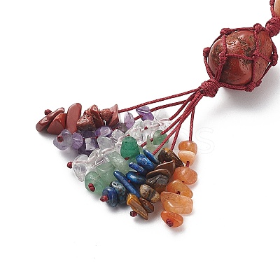 7 Chakra Gemstone Hanging Decorations HJEW-JM00805-02-1
