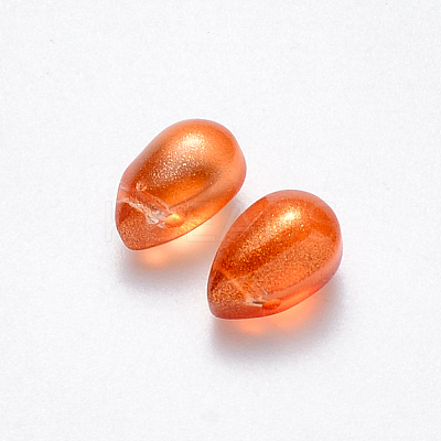 Transparent Spray Painted Glass Charms GLAA-R211-03-B04-1