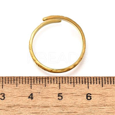 304 Stainless Steel Simple Line Open Cuff Rings LS-RJEW-M072-11G-1