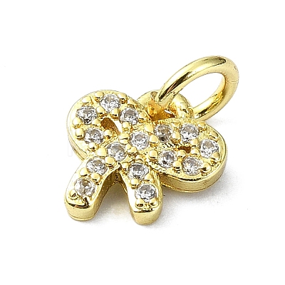 Brass Micro Pave Cubic Zirconia Pendants KK-H475-22G-02-1