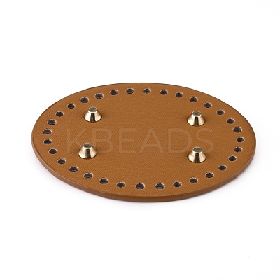 PU Leather Oval Bag Bottom FIND-WH0056-02A-1