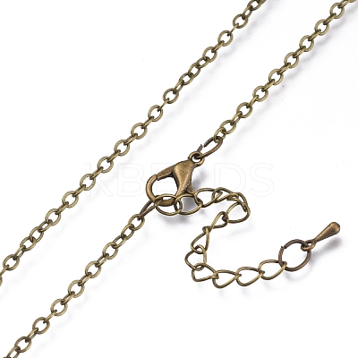 Glass Pendant Necklace NJEW-D281-B-03AB-1