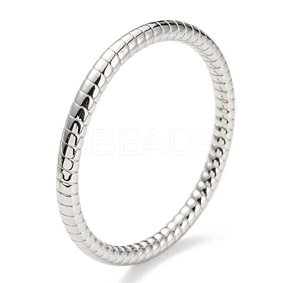 Non-Tarnish 304 Stainless Steel Grooved Bangles BJEW-G686-04P-1