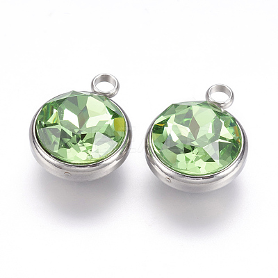 Glass Rhinestone Charms STAS-G082-15-1