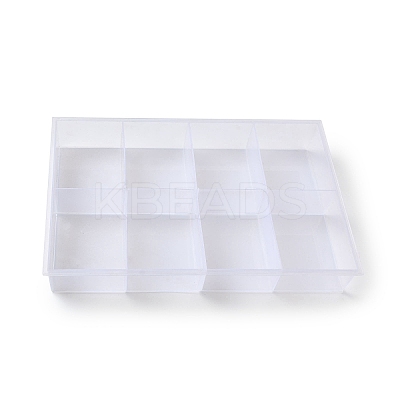 8 Grids Transparent Plastic Jewelry Trays CON-K002-02D-1