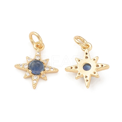 Eco-Friendly Brass Micro Pave Cubic Zirconia Charms X-KK-I698-28G-1