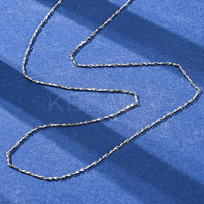 Brass Textured Bar Link Chain Necklaces NJEW-D302-65P-1