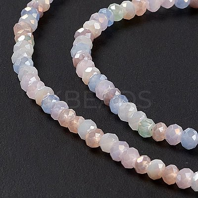 Electroplate Glass Beads Strands EGLA-S192-001A-B14-1