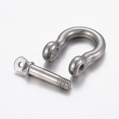 Tarnish Resistant 304 Stainless Steel D-Ring Anchor Shackle Clasps LS-STAS-P198-11A-1