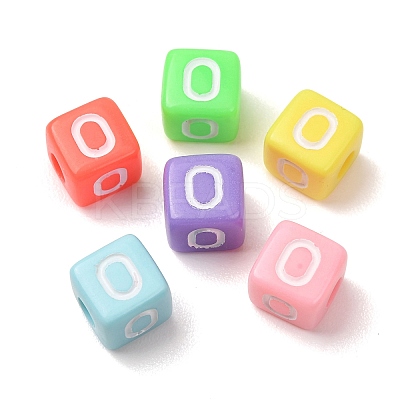 Opaque Acrylic European Beads AC-CBA7A73-01O-1