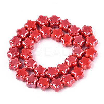 Handmade Porcelain Bead Strands PORC-N011-04G-1