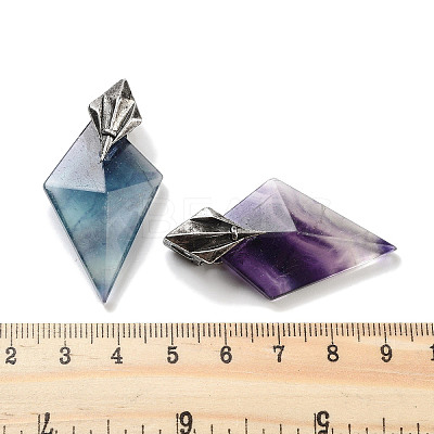 Natural Fluorite Pendants G-K338-10AS-04-1