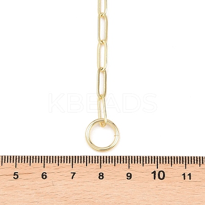 Brass Paperclip Chain Y Lariat Necklaces NJEW-H087-06G-G-1