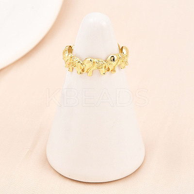 Brass Cuff Rings for Women RJEW-Z113-04G-1