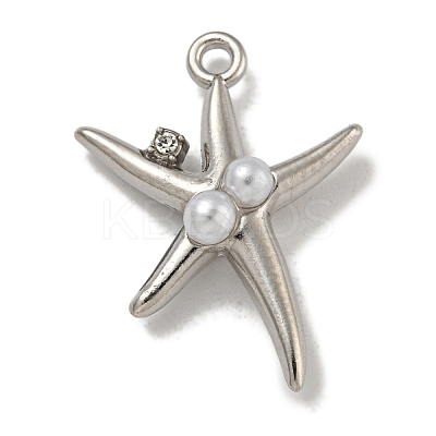 Alloy ABS Pearl Pendants PALLOY-F312-59P-1