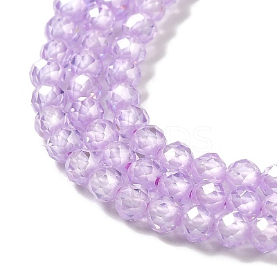Cubic Zirconia Bead Strands ZIRC-C006-01B-09-1