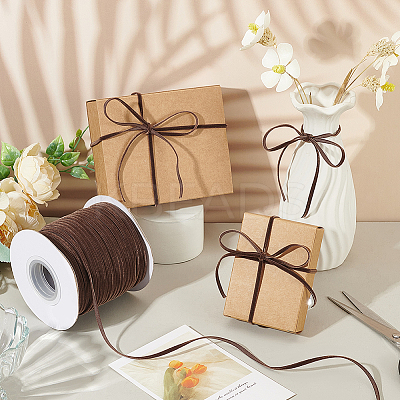 100 Yards Single Face Velvet Ribbon DIY-WH0656-16A-1