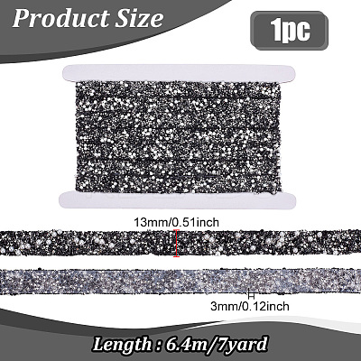 1 Roll Resin Rhinestone with Plastic Imitation Pearl Beaded Trim DIY-BC0015-57C-1