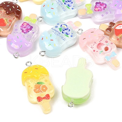 Transparent Resin Imitation Food Pendants RESI-P049-03P-M-1