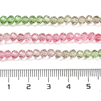 Transparent Painted Glass Beads Strands X1-DGLA-A034-T4mm-A18-1