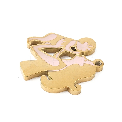 Mother's Day Mother's Day 304 Stainless Steel Enamel Pendants STAS-R168-03A-G-1
