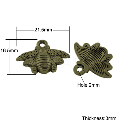 Tibetan Style Alloy Pendants TIBEP-S018-AB-FF-1