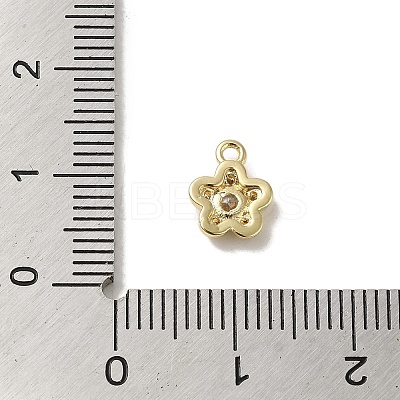 Brass Micro Pave Cubic Zirconia Pendants KK-K371-03G-1